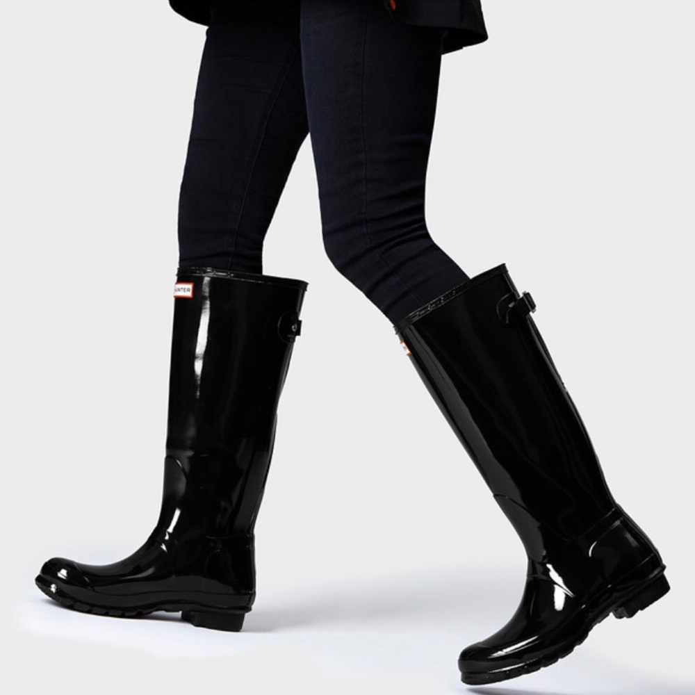 Hunter Women’s Original Adj back Boot Gloss Black